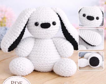 Amigurumi Bunny Crochet Pattern – Cuddly Lovey Plush Toy,Digital PDF Download (Easy DIY Gift)