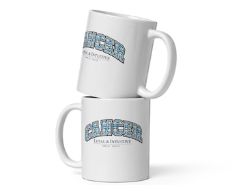 Tazza Segno Zodiacale Cancro, Regalo Compleanno Astrologia, Tazza Oroscopo, Regalo Personalizzato, Tazza Cancro Giugno Luglio, 11oz 15oz