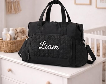 Personalized Maternity Travel Bag Large Capacity | Baby Diaper Bag for Travel | Custom Multifunction Mom Bag