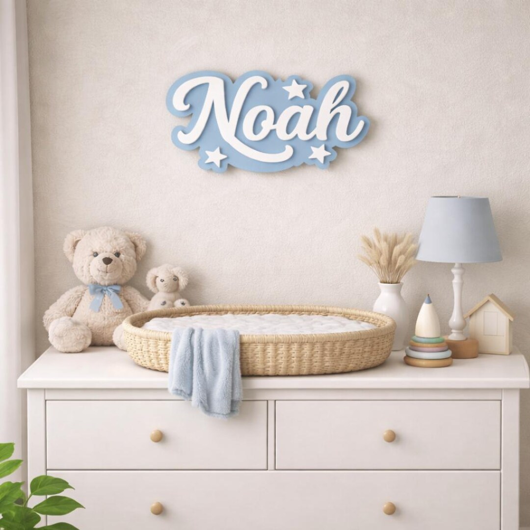 Personalized Baby Name Wall Decor – Wooden Custom Name Sign ...