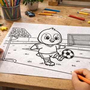 Penguin Adventures Mal- & Labyrinthbuch - Bildschirmfreie Kinderaktivität (PDF-Download, 4-8 Jahre) Bild 4