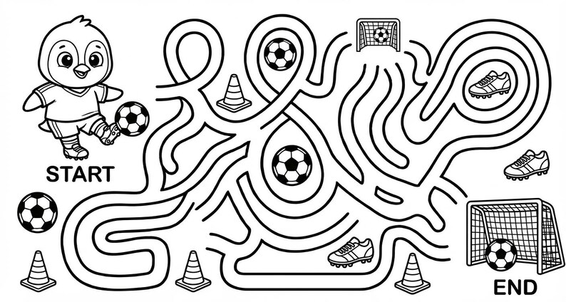 Penguin Adventures Mal- & Labyrinthbuch - Bildschirmfreie Kinderaktivität (PDF-Download, 4-8 Jahre) Bild 5