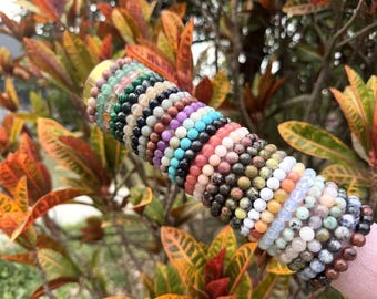 Handgefertigtes Kristall Perlen Armband - Natürlicher Edelstein Schmuck für Heilung und positive Energie - Einzigartiges und durchdachtes Geschenk für Wellness