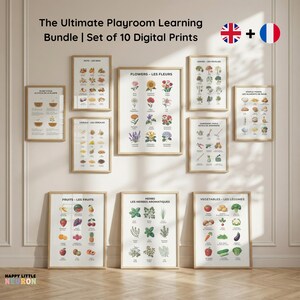 10 Poster Set Nature & Botany | Affiches Éducatives Bilingues | English-Français | Digital Download | Montessori
