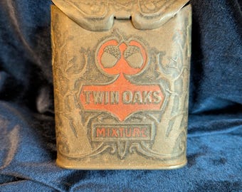 Antique Twin Oaks Tobacco Tin
