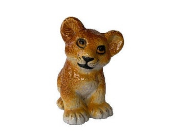Vintage Terracotta Lion Statue Lion Bookends Lion Figurine Lion Book End Lion Gift
