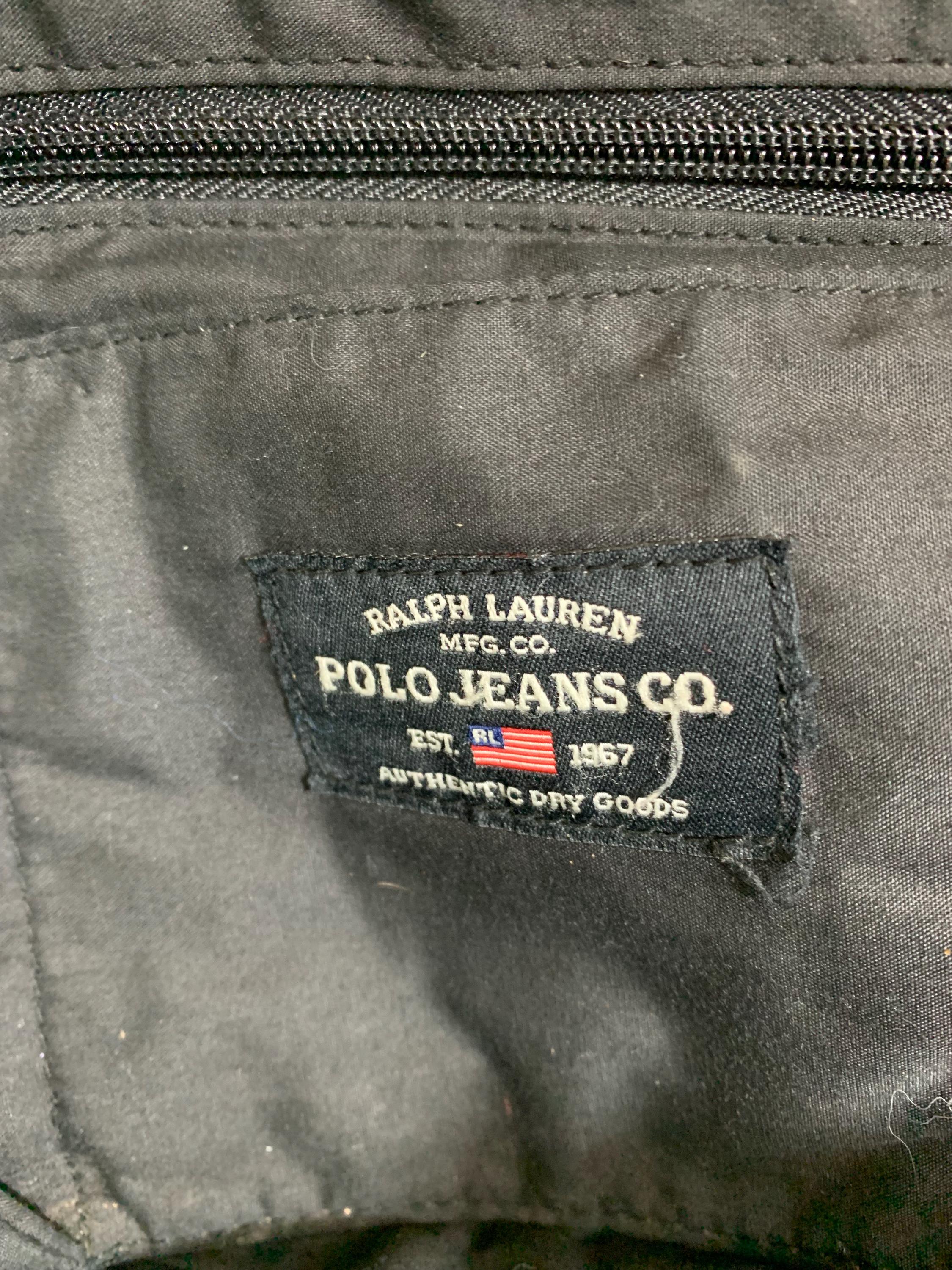 Vintage Y2K Ralph Lauren Polo Jeans Co., Black Corduroy Shoulder 