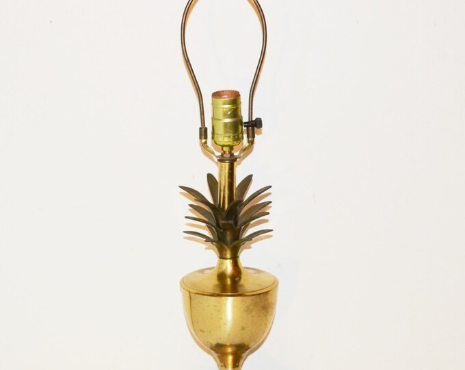 Vintage Brass Pineapple Lamp Brass Pineapple Hollywood Regency Etsy