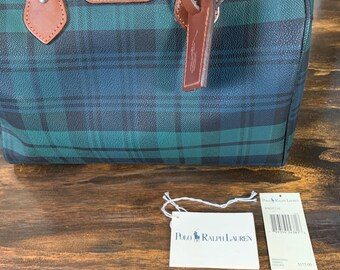 Vintage 1980's Polo Ralph Lauren Blackwatch Plaid Handbag