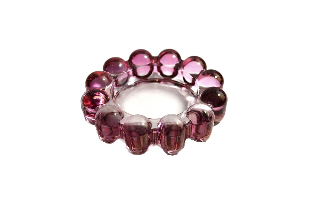 Vintage Pink Glass Ashtray Mid Century Modern Ashtray Pink Boopie