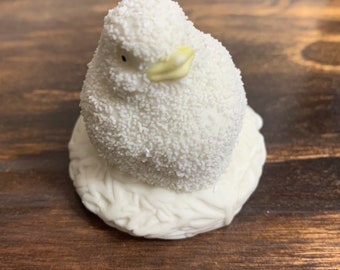 Vintage White Chick Easter Chicks Small Baby Bird Easter Decoration Nursery Decor