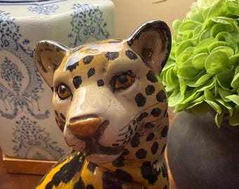 Porcelain Leopard by Ronzan, Italy 1970 - Etsy