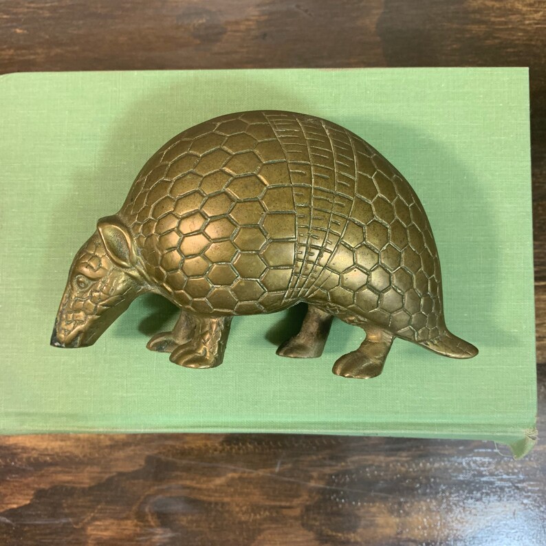 Brass Armadillo Gold Armadillo Southwestern Decor Armadillo Etsy