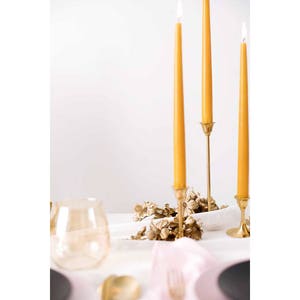 Brass Candlesticks Brass Candle Holders Set of 7 Graduated Brass Candlesticks Wedding Candlesticks image 4