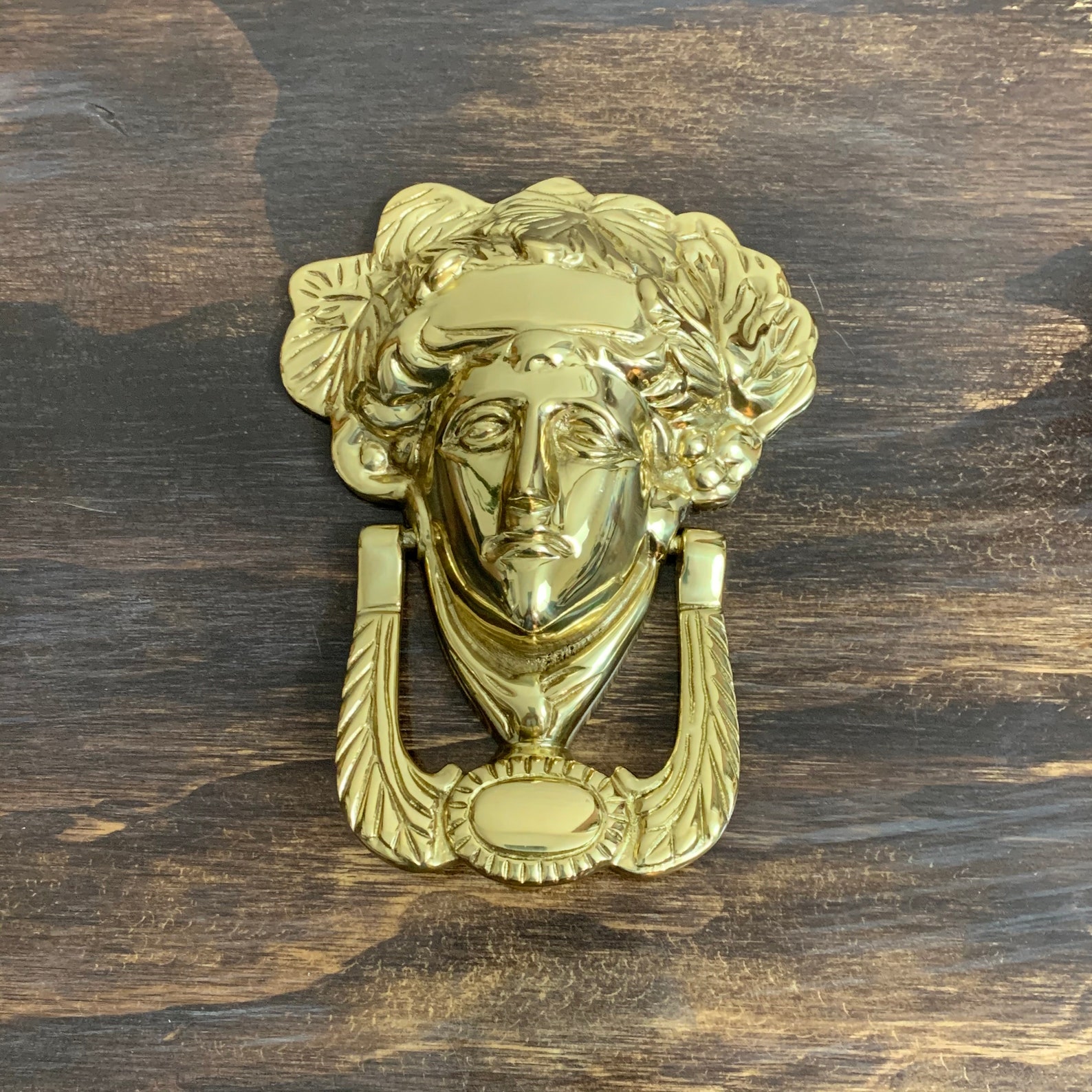 Vintage Brass Medusa Door Knocker Gold Door Knocker Greek God Etsy