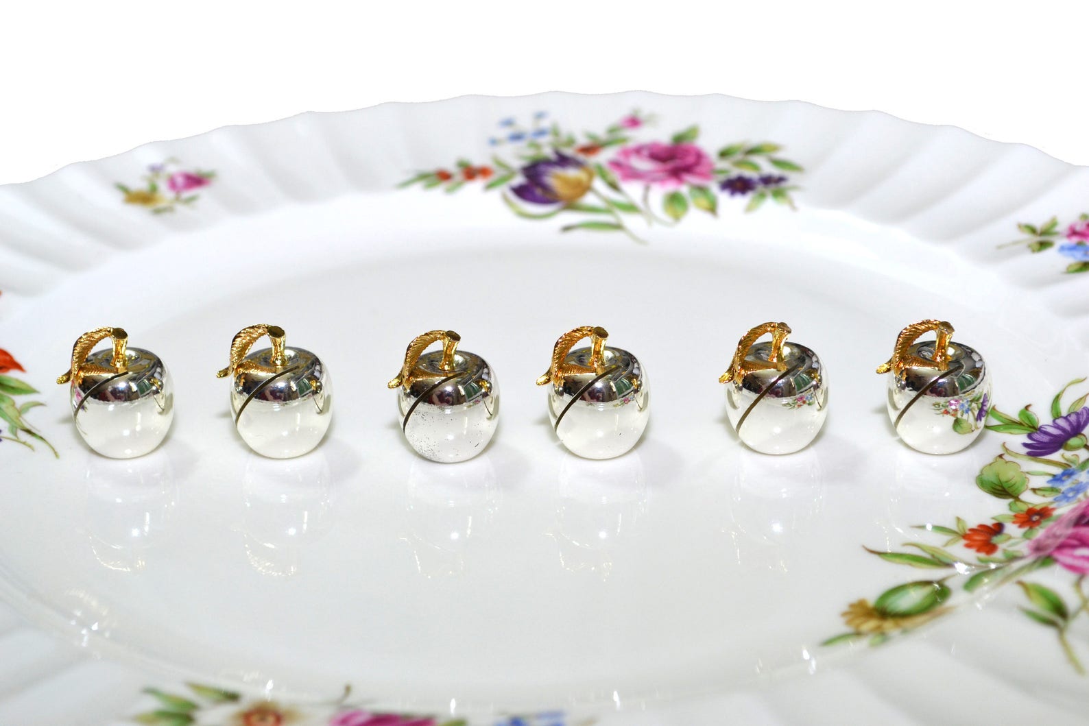 Silver Apple Place Card Holders Apple Place Card Holders Etsy