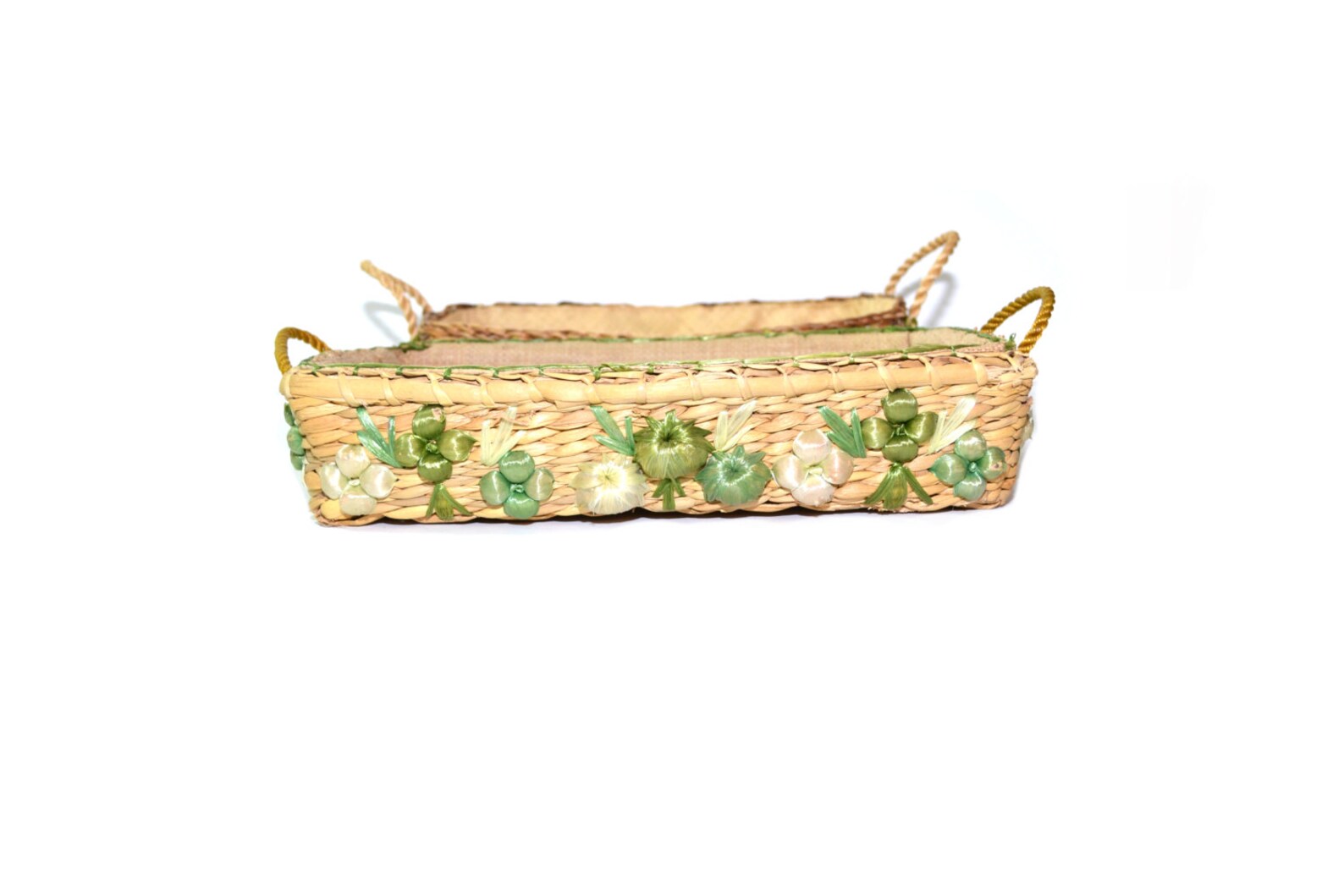 Vintage Woven Straw Baskets Square Baskets Baskets With Etsy