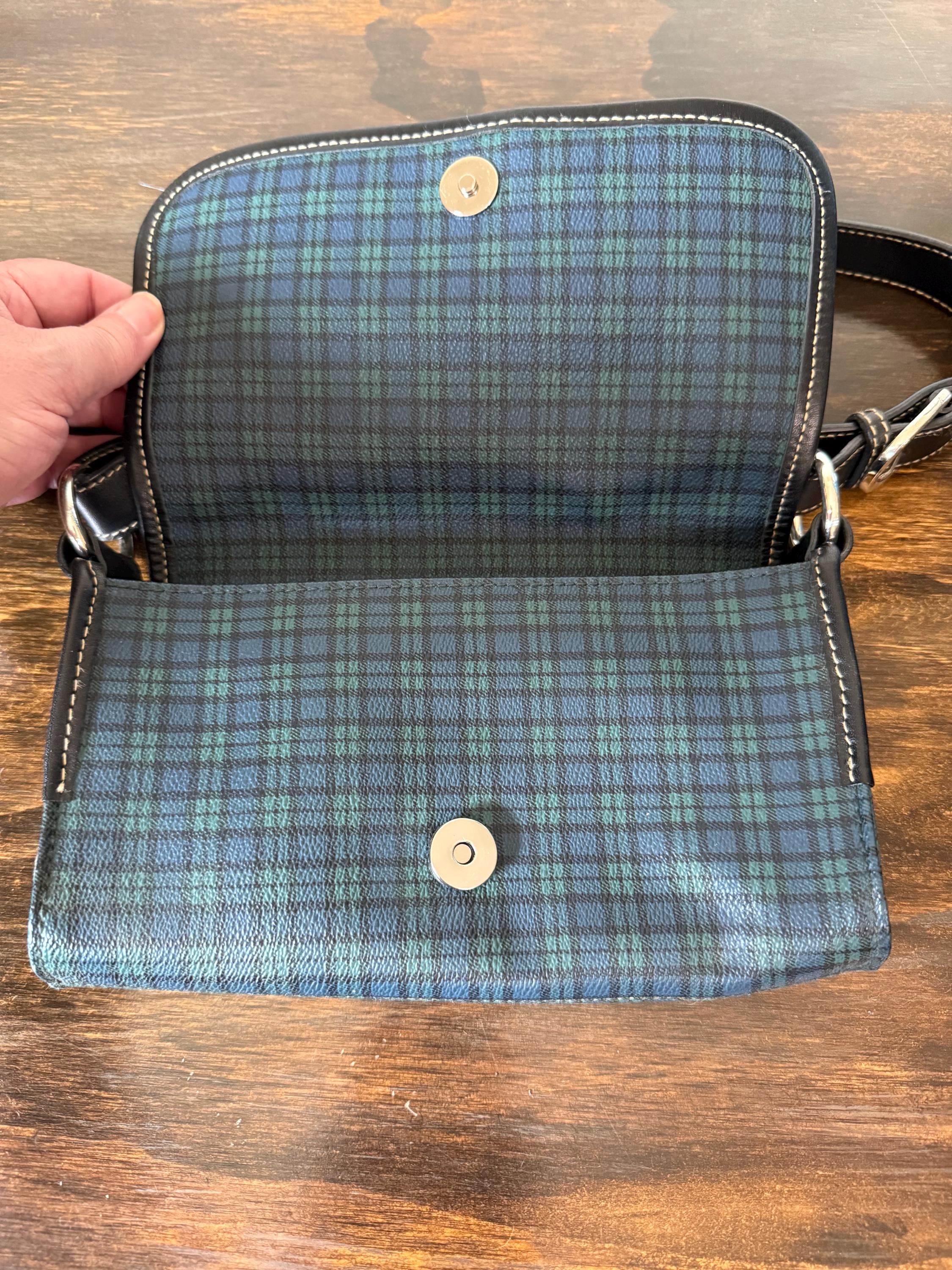 Vintage 1980's Polo Ralph Lauren Blackwatch Plaid Handbag Small