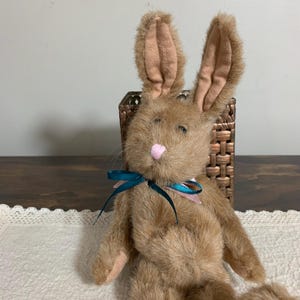 Vintage Boyd's Bear Bunny Rabbit Brown Floppy Bunny Stuffed Animal Rabbit Figurine