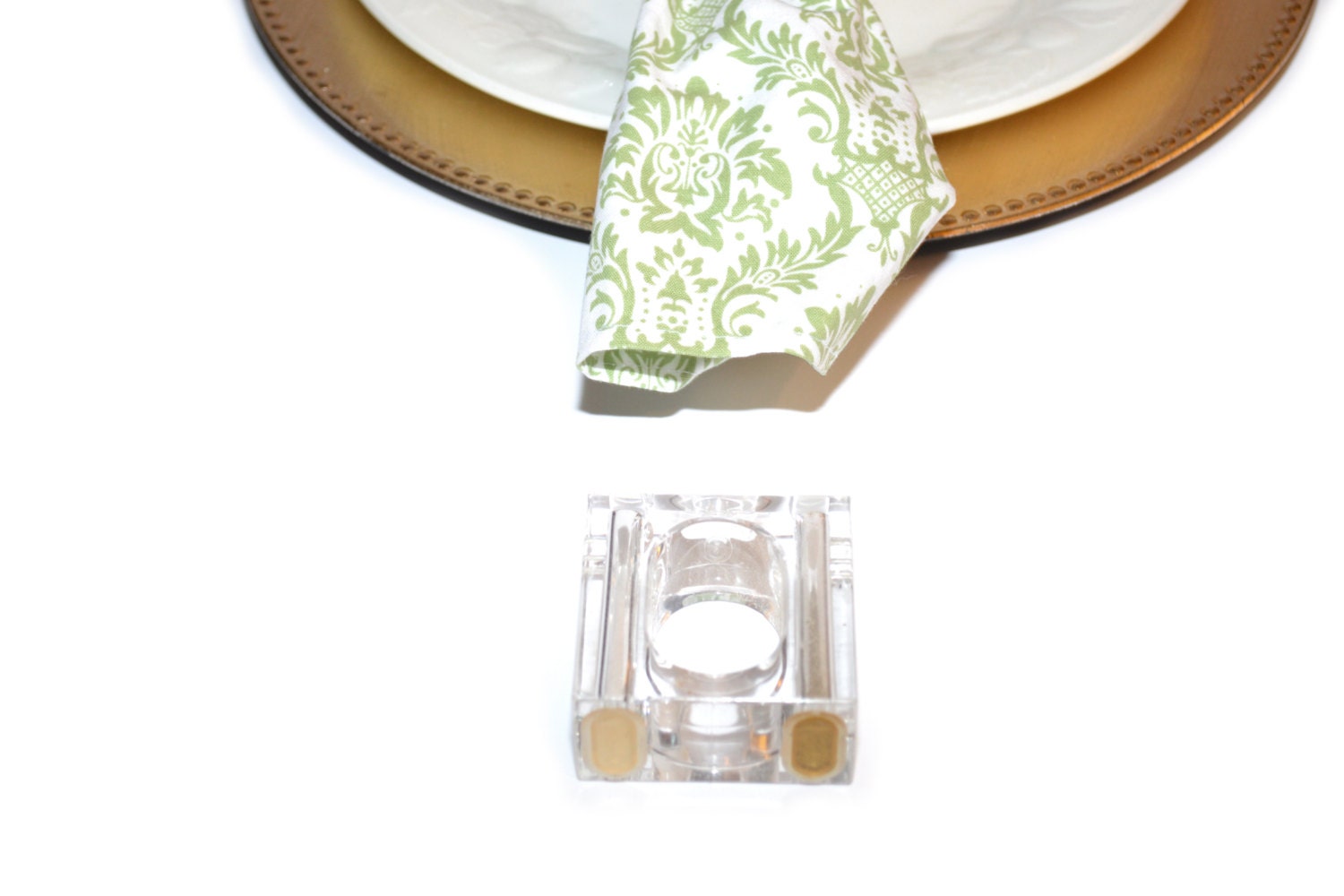 Lucite shop napkin rings