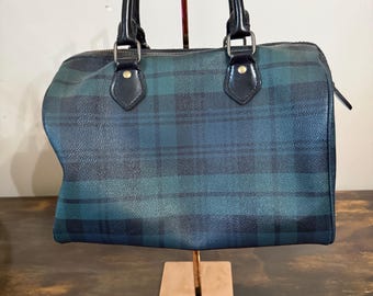 Vintage 1980's Polo Ralph Lauren Blackwatch Plaid Handbag Boston