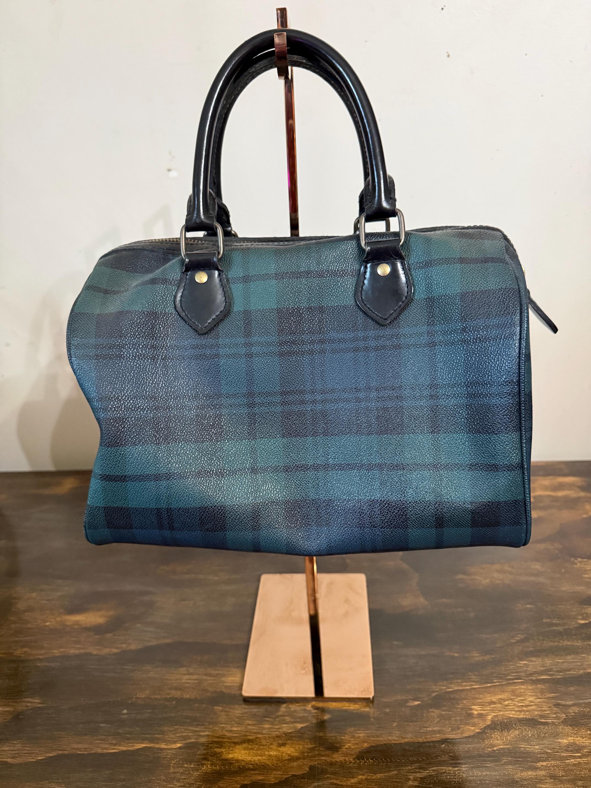 Vintage 1980's Polo Ralph Lauren Blackwatch Plaid Handbag Boston