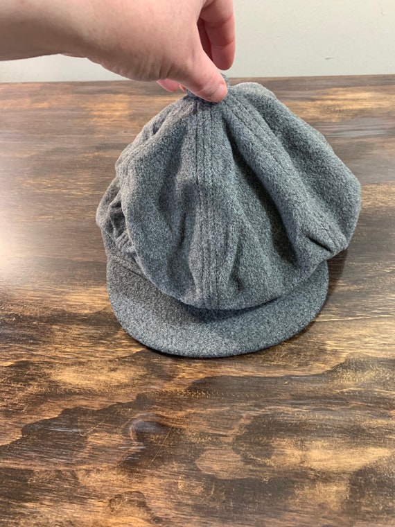 Vintage Gray Newsboy Hat Gray Wool Hat Mens Newsb… - image 9