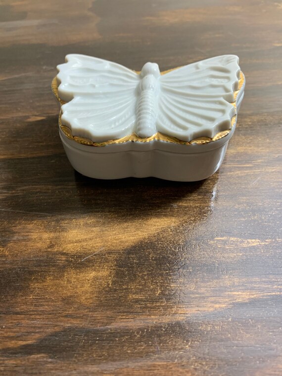 Vintage Butterfly Jewelry Box Butterfly Jewelry D… - image 4