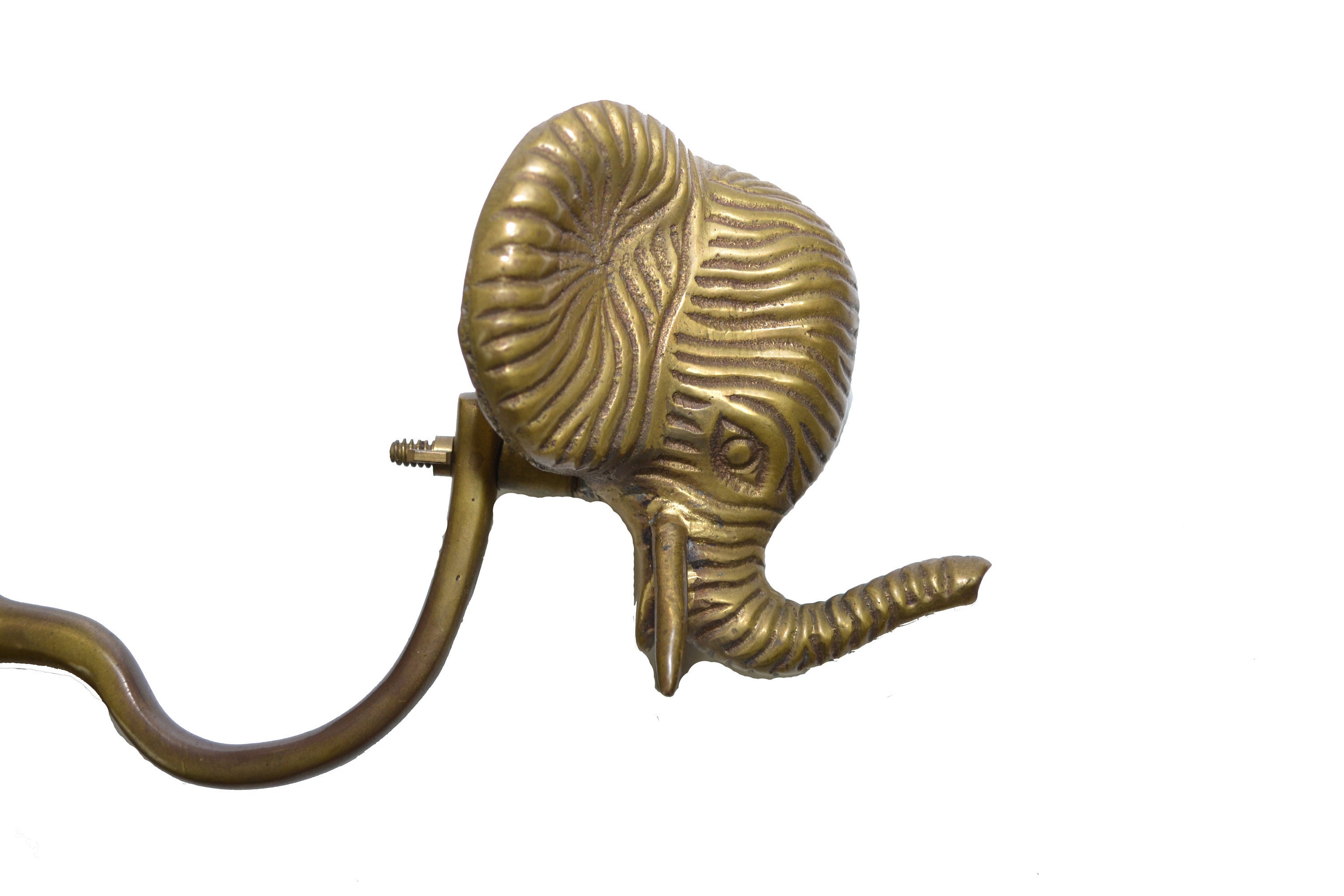 Vintage Brass Elephant Hook Elephant Wall Hook Towel Hook Etsy