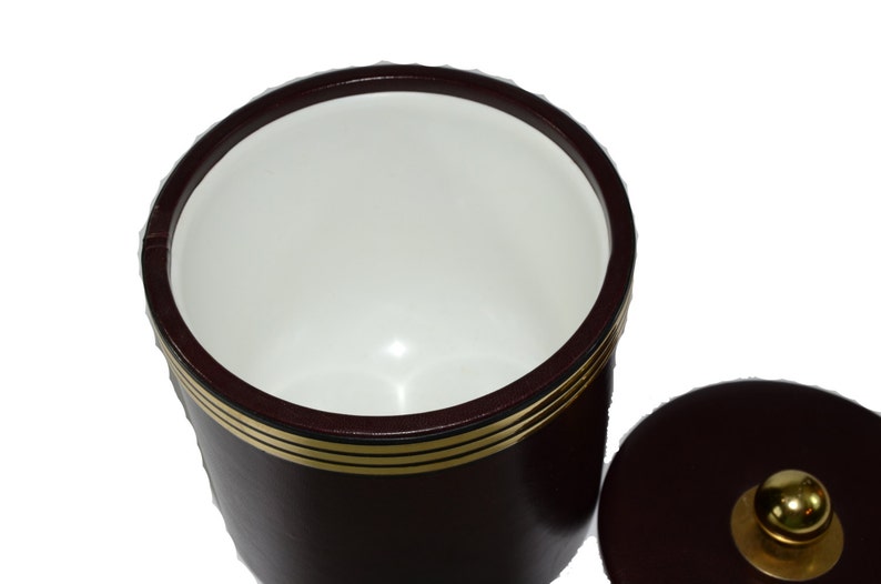 Vintage Brown Ice Bucket Brown and Gold Ice Bucket Erwyn Ice Etsy