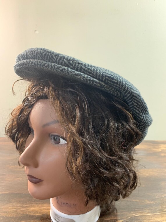 Vintage Gray Newsboy Hat Wool Newsboy Hat Gray Wo… - image 6