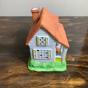 Vintage Ceramic House Candle Holder Cottage House Tea Light Candle Holder House Shaped Candle Holder Bild 4