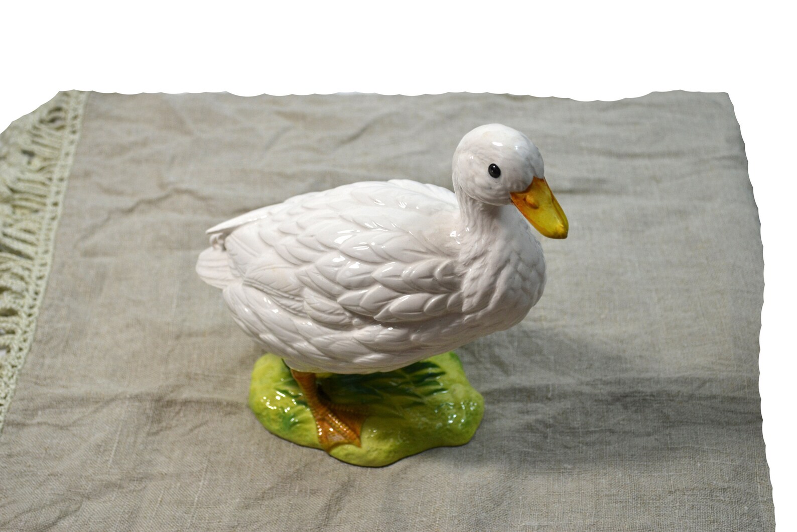 ceramic duck statue