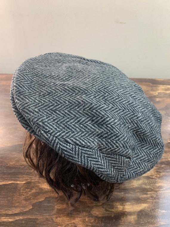 Vintage Gray Newsboy Hat Wool Newsboy Hat Gray Wo… - image 7