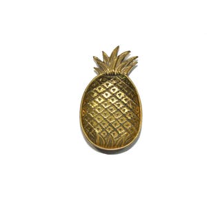 Vintage Brass Mini Pineapple Dish Pineapple Ring Dish Jewelry Dish Gold Pineapple Dish Pineapple Decor image 3