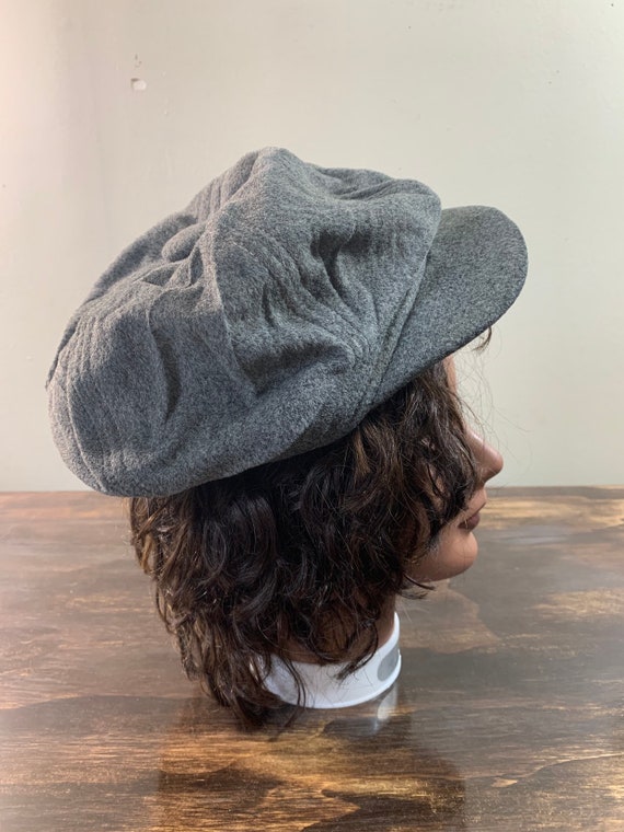 Vintage Gray Newsboy Hat Gray Wool Hat Mens Newsb… - image 7