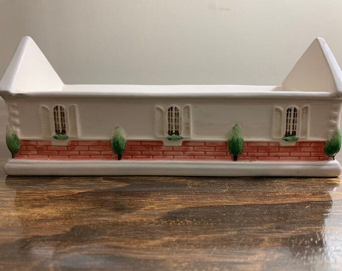 Vintage Ceramic House Cracker Holder Chateau Cracker Cradle Etsy