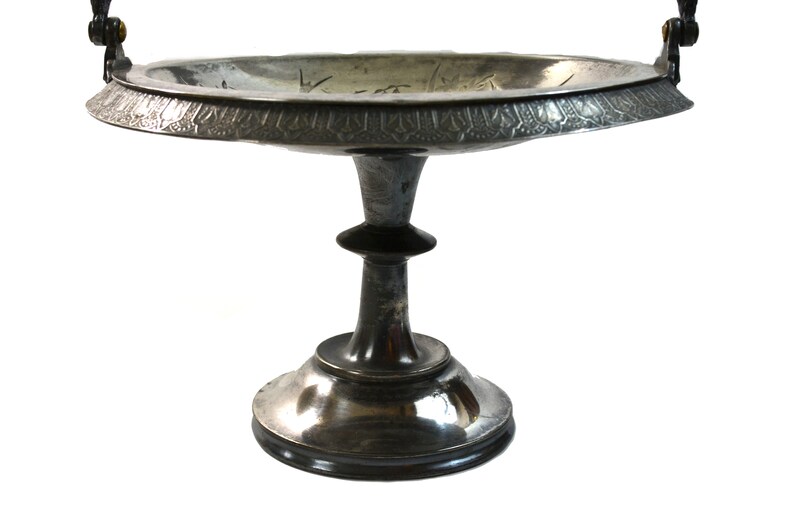 Antique Bridal Basket Silver Brides Basket Victorian Wedding Etsy