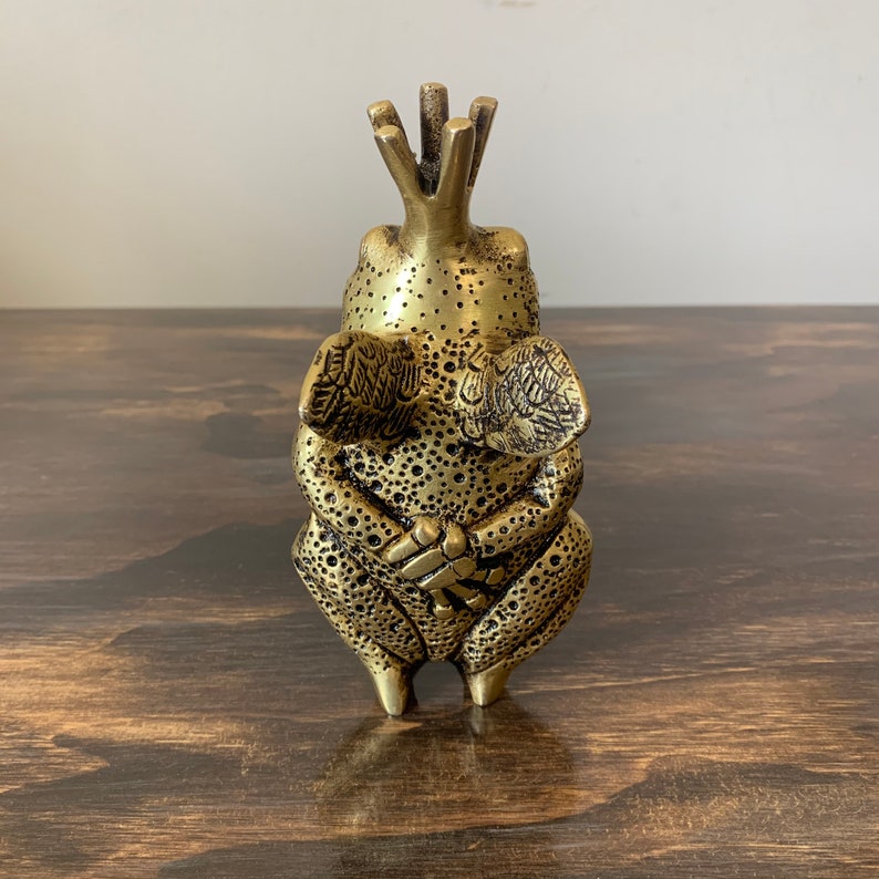 Vintage Brass Frog Prince Frog with Wings Gold Frog Prince Etsy