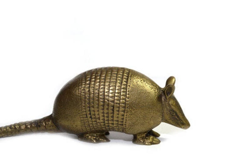 Brass Armadillo Gold Armadillo Southwestern Decor LARGE Etsy