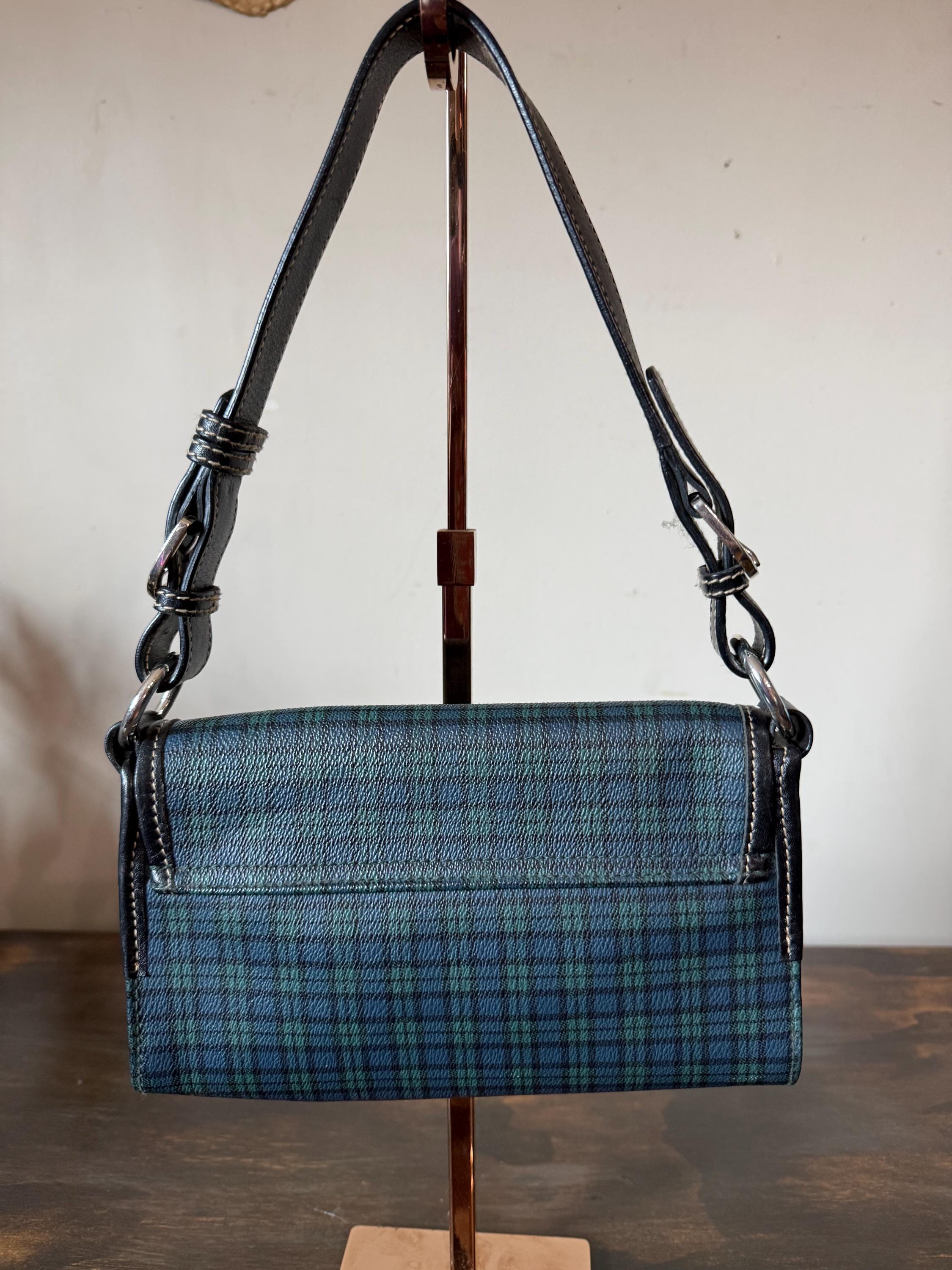 Vintage 1980's Polo Ralph Lauren Blackwatch Plaid Handbag Small