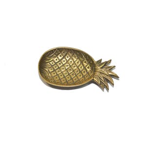 Vintage Brass Mini Pineapple Dish Pineapple Ring Dish Jewelry Dish Gold Pineapple Dish Pineapple Decor image 4