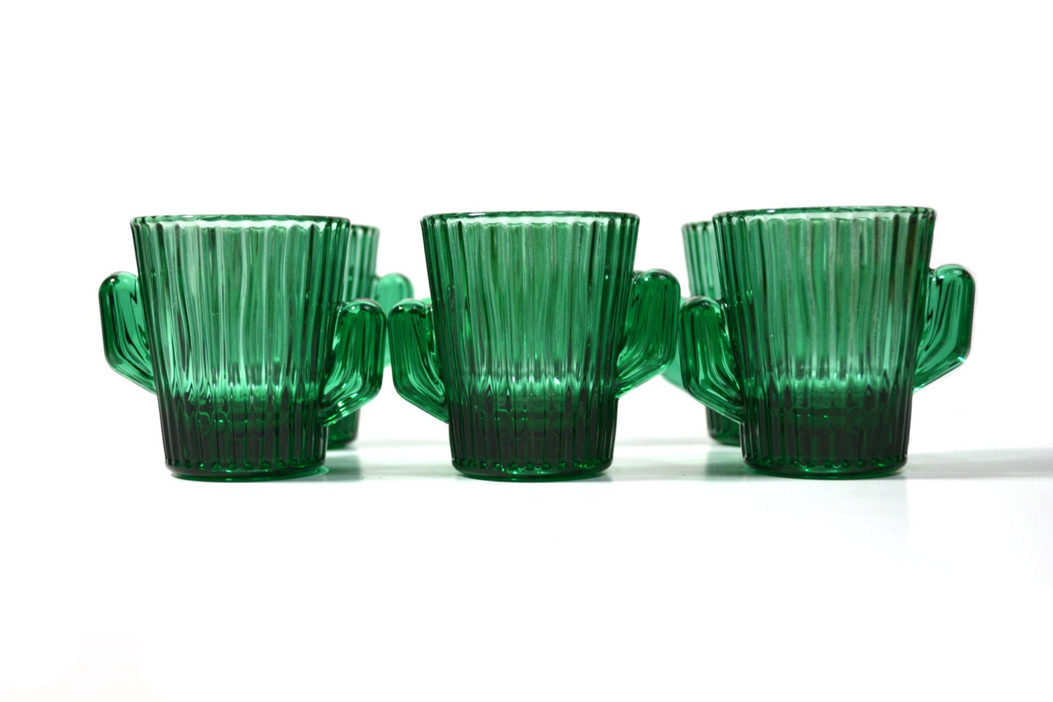 Vintage Green Cactus Shot Glass Cactus Shot Glasses Etsy