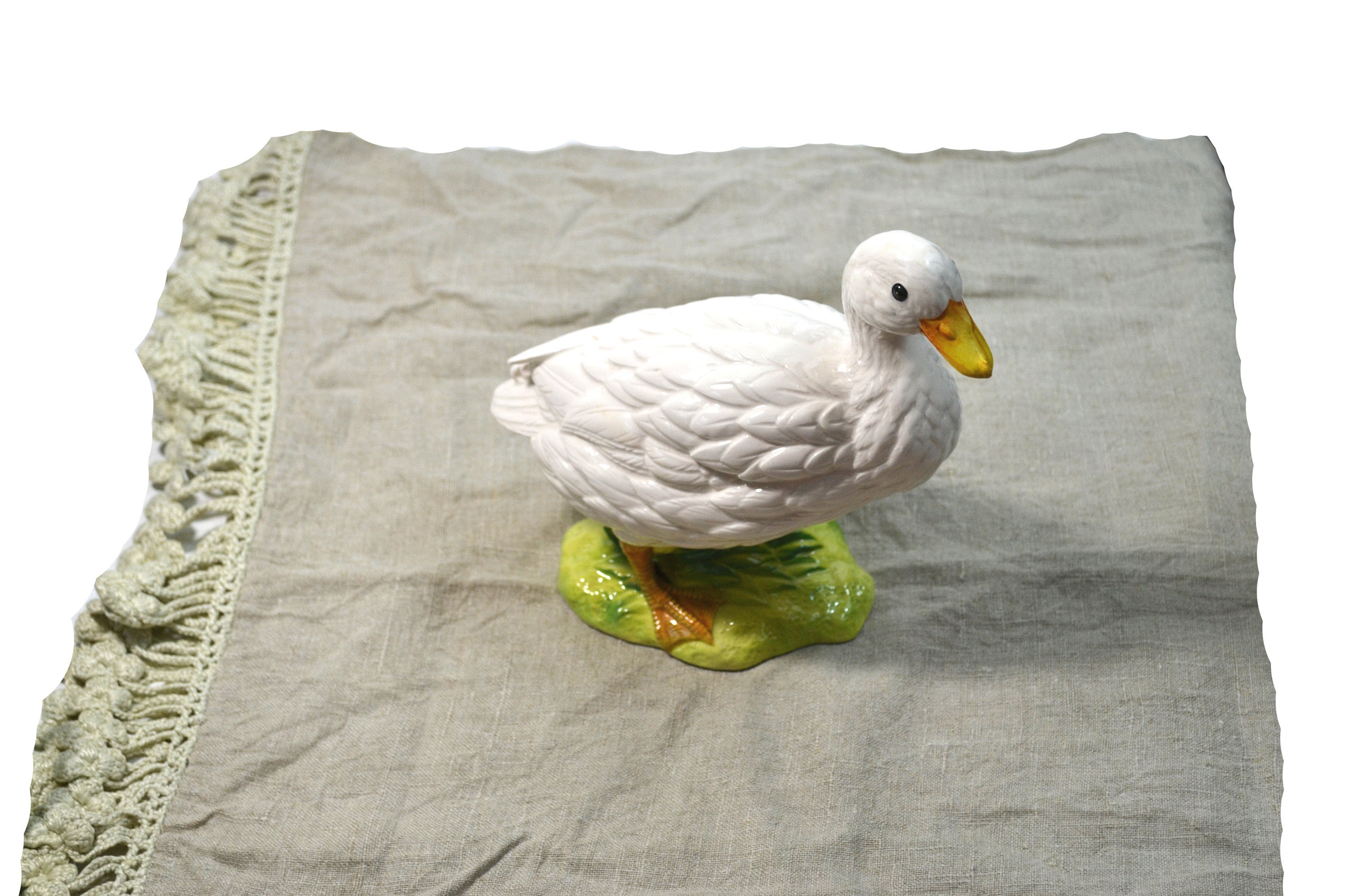 ceramic duck statue