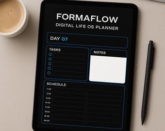 FormaFlow™ Digital Life OS Planner for iPad | Minimalist GoodNotes Planner | Weekly & Daily Productivity System
