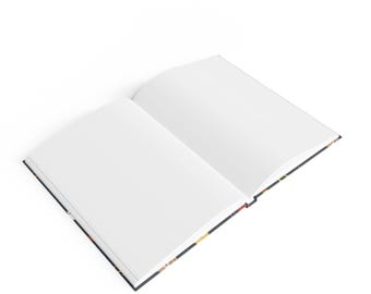 Dog Pattern Hardcover Journal | Playful Puppy Print Notebook