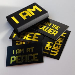 I AM Affirmation Cards – Black & Gold Confidence Deck. Change your mind. Change your life.
