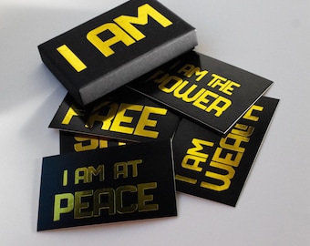 I AM Affirmation Cards – Black & Gold Confidence Deck. Change your mind. Change your life.