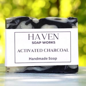 Activated Charcoal Soap Tea Tree Detox Vegan Skincare Handmade Oily Skin Acne Prone Complexion Remedy Natural Treatment Facial