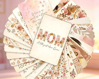 Floral Mother's Day Card, Watercolor Bouquet Greeting Card For Mom, Best Mom Ever Gift,Vintage Mother's Day Card, Blank Note Card For Mommy